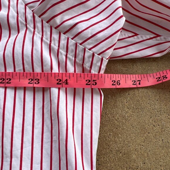 Polo By Ralph Lauren Regent Classic Fit Red & White Striped Button-Down Shirt U3 - Picture 3 of 4